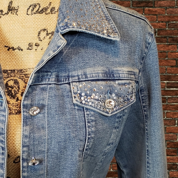Christine Alexander Jean Jacket with Swarovski Crystal - Picture 5 of 10